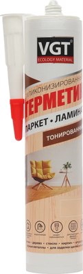 Герметик акриловый VGT Силиконизированный для наружных и внутренних работ (400г, махагон) - 