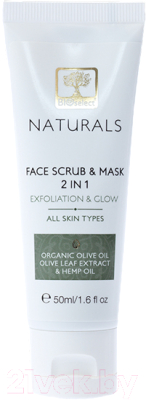 

Маска для лица кремовая BIOselect, Naturals Face Scrub & Mask 2 in 1