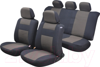 Комплект чехлов для сидений AVG Модель 5 / 204109 (11 предметов, черный/коричневый)