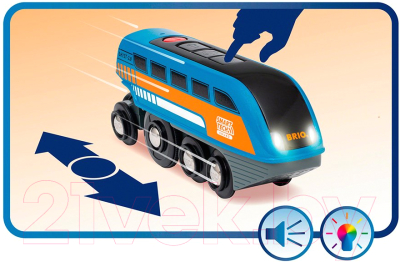 Поезд игрушечный Brio Поезд с интерактивным тоннелем / 33971