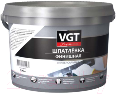 Шпатлевка готовая VGT Premium финишная (3.6кг)