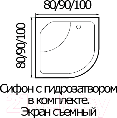 Душевая кабина RIVER Amur 90/46 МТ Б/К