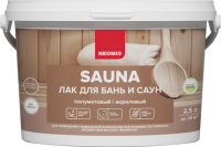 Лак Neomid Sauna для бань и саун акриловый (2.5л) - 