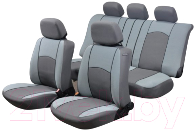 Комплект чехлов для сидений AVG Модель 2 / 204101 (11 предметов, темно-серый/светло-серый)