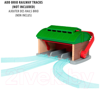 Аксессуар для железной дороги Brio Депо-переноска с поездом и вагоном / 33474