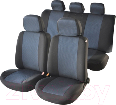 Комплект чехлов для сидений AVG Модель 3 / 204103 (11 предметов, черный/синий)