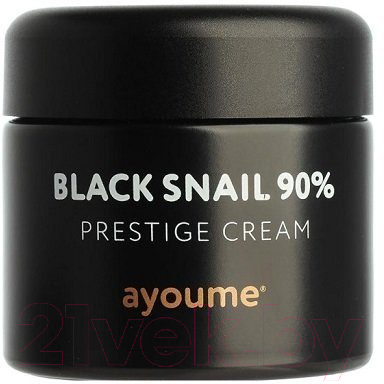 Крем для лица Ayoume Black Snail 90% Prestige Cream с муцином черной улитки (70мл)