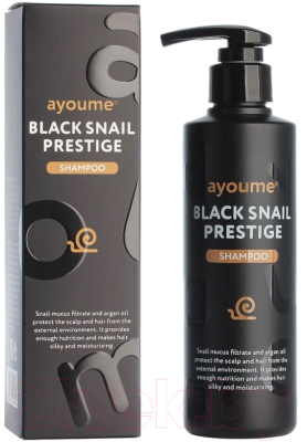 Шампунь для волос Ayoume Black Snail Prestige Shampoo с муцином улитки (240мл)