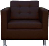 Кресло мягкое Brioli Дилли клетка (L13/коричневый) - 