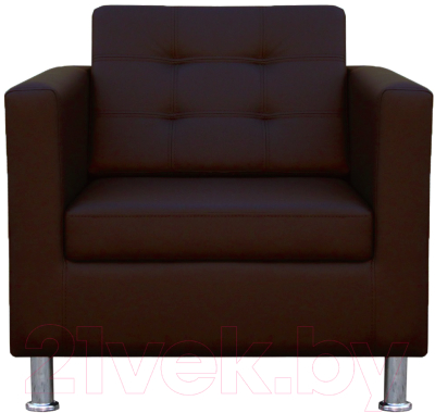 Кресло мягкое Brioli Дилли клетка (L13/коричневый)