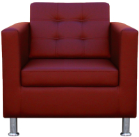Кресло мягкое Brioli Дилли клетка (L16/вишневый) - 