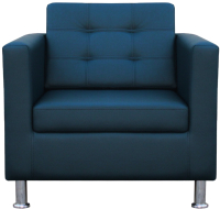 Кресло мягкое Brioli Дилли клетка (L18/синий) - 