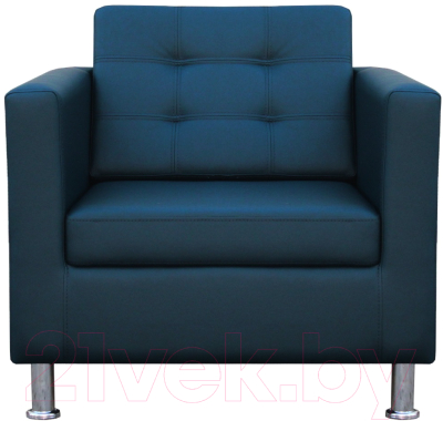 Кресло мягкое Brioli Дилли клетка (L18/синий)