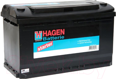 Автомобильный аккумулятор Hagen R+ / 58015 (80 А/ч)