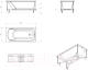 Миниатюра изображения товара Ванна акриловая Eurolux Miamika 150x70 / E1015070021