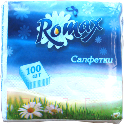 Бумажные салфетки Romax Белые (100шт)