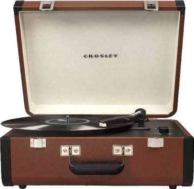 Проигрыватель виниловых пластинок Crosley Portfolio Portable CR6252A-BR (черный/коричневый)