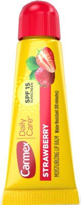 Бальзам для губ Carmex Strawberry солнцезащитный увлажняющий SPF15 (10г)