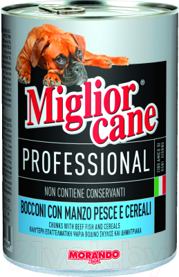 Влажный корм для собак Miglior Cane Professional Meat&Fish (1.25кг)