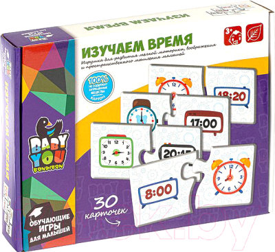 

Развивающая игра Bondibon, Пазл. Изучаем время / ВВ4823