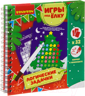 

Развивающие карточки Bondibon, Новогодняя серия. Логические задачки / ВВ3541