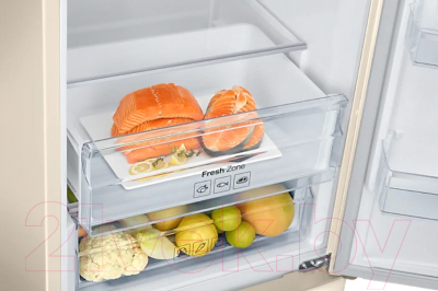 Холодильник с морозильником Samsung RB37A5290EL/WT