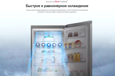 Холодильник с морозильником LG DoorCooling+ GA-B509PSAM