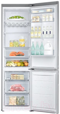 Холодильник с морозильником Samsung RB37A5290SA/WT