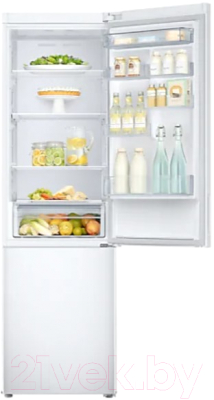 Холодильник с морозильником Samsung RB37A52N0WW/WT