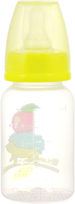 Бутылочка для кормления Пома С силиконовой соской 0+ / 2810 (140мл)
