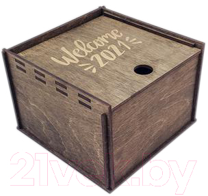 Коробка подарочная Woodary 2907 (20х20х10см)