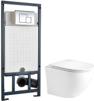 

Унитаз подвесной с инсталляцией, Merzbach 004 GL-WT + Marberg 507 SE