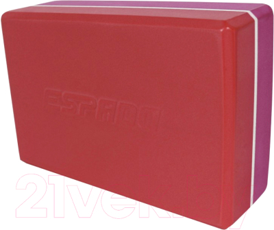 Блок для йоги Espado ES2722 (розовый/красный)