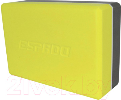 Блок для йоги Espado ES2722 (серый/желтый)