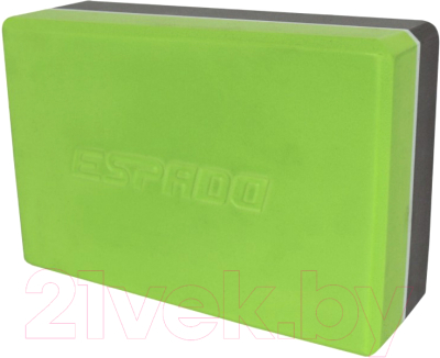 Блок для йоги Espado ES2722 (серый/зеленый)