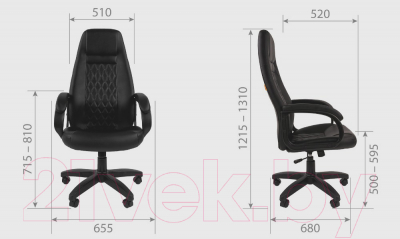 Кресло офисное Chairman 950 LT (экопремиум, серый)