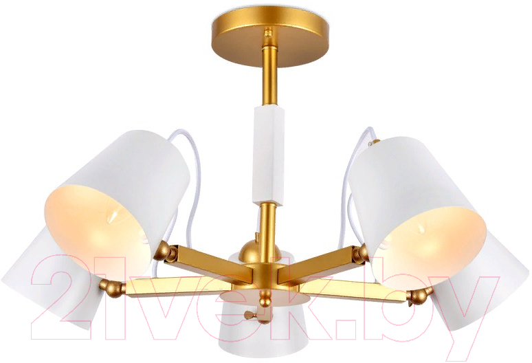 Люстра Ambrella TR3101/5 WH/GD (белый/золотистый)