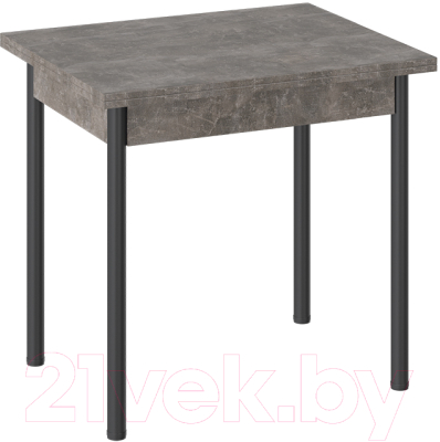 Обеденный стол ТриЯ Родос тип 2 с опорой (черный муар/ателье темный)