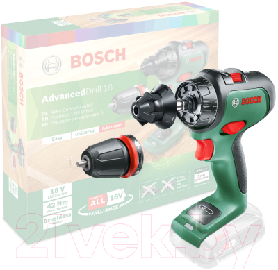 Аккумуляторная дрель-шуруповерт Bosch AdvancedDrill 18 (0.603.9B5.009)