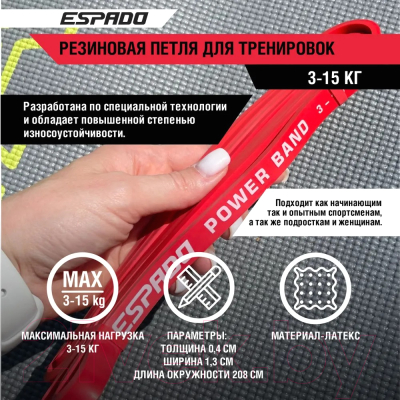 Эспандер Espado ES3101 (красный)