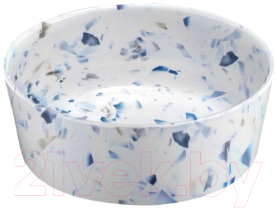 Миска для животных Tarhong Terrazzo / PTD3050WBTF (белый/синий)