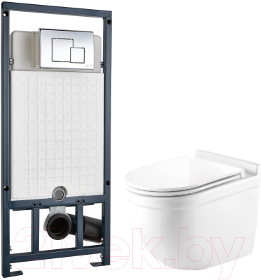 

Унитаз подвесной с инсталляцией WeltWasser, Heimbach 004 GL-WT + Marberg 507 SE