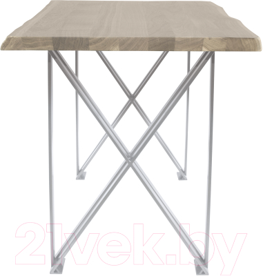 Обеденный стол Buro7 Призма с обзолом 110x80x76 (дуб беленый/белый)