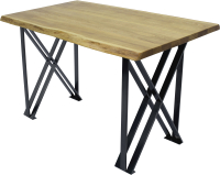Обеденный стол Buro7 Призма с обзолом 110x80x76 (дуб натуральный/черный) - 