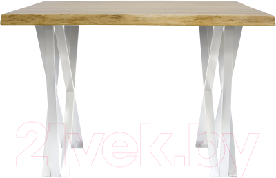 Обеденный стол Buro7 Призма с обзолом 110x80x76 (дуб натуральный/белый)