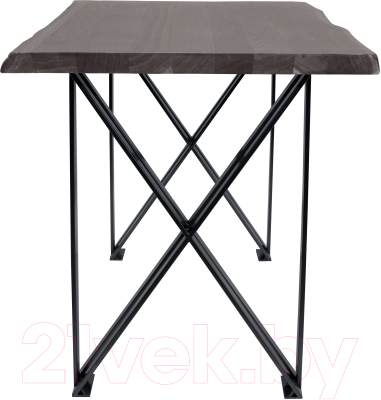 Обеденный стол Buro7 Призма с обзолом 110x80x76 (дуб мореный/черный)