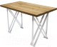 Обеденный стол Buro7 Призма Классика 120x80x76 (дуб натуральный/белый) - 