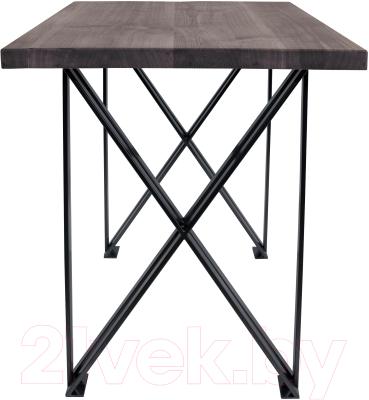 Обеденный стол Buro7 Призма Классика 120x80x76 (дуб мореный/черный)