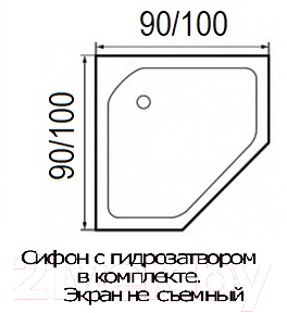 Душевой поддон RIVER Penta 90/15