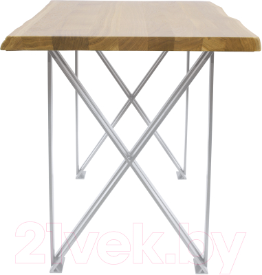 Обеденный стол Buro7 Призма с обзолом 120x80x76 (дуб натуральный/белый)